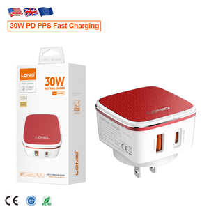 Chargeur de voyage LDNIO A2405C OEM 30W PD PPS avec prises interchangeables EU/UK/US, double sortie, chargeur mural pour ordinateur portable et téléphone portable - Product Image 1