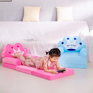 Sofá Plegable Infantil, Asiento de Peluche con Diseño de Dibujos Animados para Niños y Niñas, Colchoneta para Siesta en Jardín de Infancia, Cojín y Sofá para Bebés - Product Image 1
