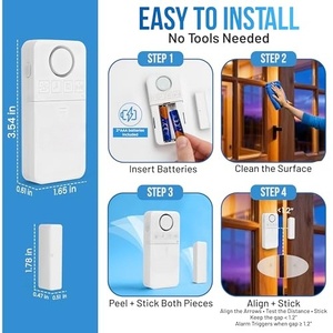 Alarma de Puerta de Material ABS, Sensor Magnético Inalámbrico, Dispositivo de Seguridad para Ventanas del Hogar, Alarma Antirrobo para Puertas, Alarma Antirrobo para Ventanas - Product Image 3