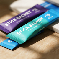 Custom Print Aluminum Foil Heat Seal Preformed Empty Small Package Stick Sachet Instant Powder Packaging Bag