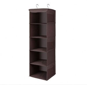 5-shelf Non Woven <b>Space</b> <b>Saving</b> Easy Use Drawers Collapsible Shelves Hanging Closet Organizer for Sweater Cloth Handbag - Product Image 1