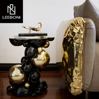 Console italienne en acier inoxydable au design créatif de luxe pour le salon