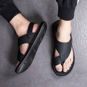 Sandalias de Verano para Hombre, Punta Abierta, Suela de PU, Entresuela de Goma, Estilo Casual, Sin Cordones, Color Sólido, Forro Textil - Product Image 4