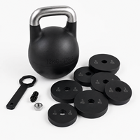 Kettlebell réglable en acier moulé avec revêtement en poudre 32 kg – Équipement de fitness professionnel pour la musculation – Vente en gros OEM/ODM