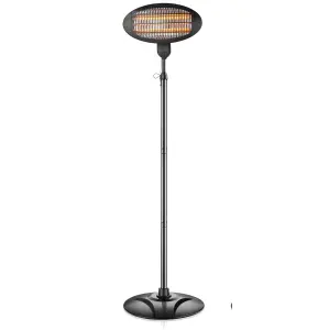 Patio Heater Electric Free Standing Outdoor Heater Patio Customized Tip Over Switch 2000W Patio Heater