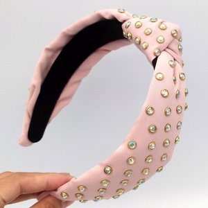 حلم الموضة مخصص عاكس القزحية الكريستال حجر الراين عصابات الرأس الفاخرة الإبداعية بلينغ عقدة عقال - Product Image 4