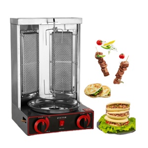 Four à barbecue rotatif vertical automatique en acier inoxydable pour la préparation de viande de dinde, machine à viande avec moteur 220V pour les grillades en restauration - Product Image 1