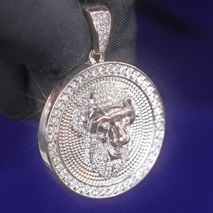 Custom Animal Lion Hip Hop <b>Pendant</b> Jewelry S925 <b>Silver</b> Ice Out Moissanite Diamond <b>Pendant</b> for Necklace - Product Image 5