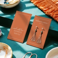 Cartes de présentation de bijoux en papier artistique délicat, personnalisées sur mesure, pour colliers et boucles d'oreilles, pour l'emballage et la présentation de bijoux, vente en gros