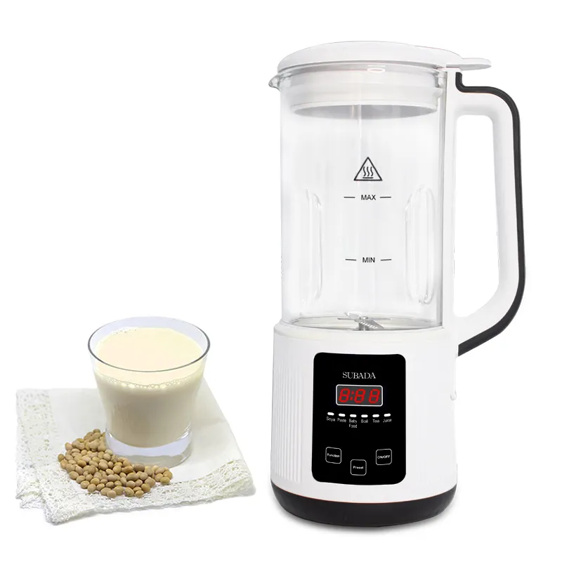 600ml Mini Portable Blender Nuts Almond Soybean Milk Maker Electric Glass Jar Boiler Automatic Cooking Plant Milk Maker 110/220