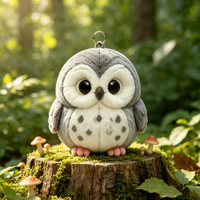 Peluche Hibou Personnalisée ODM/OEM, Adorable Oiseau de la Forêt en Peluche, Porte-clés, Mini Breloque de Sac, Cadeau Promotionnel