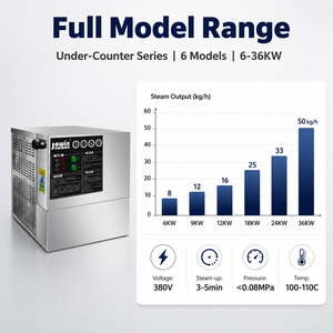 Generatore di Vapore Elettrico Compatto JOWIN 9-36KW, Caldaia a Vapore 50kg Personalizzabile 220V in Acciaio Inox 304 per <span class=keywords><strong>Bagno</strong></span> <span class=keywords><strong>Turco</strong></span>, Funzionamento Silenzioso - Product Image 5