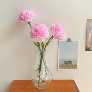 Fleur artificielle en soie rose, type œillet, Qingyu Chronicle 1500284056, durable, pour décoration intérieure et accessoire de mariage - Product Image 1