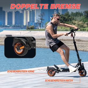 Trottinettes Électriques Pliables Puissantes pour Adultes, Pneus Tout-Terrain RCB D5, Vitesse 25km/h, Vente en Gros à Prix Réduit depuis l'Entrepôt UE - Product Image 4