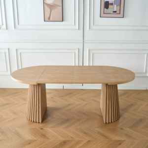 <span class=keywords><strong>Mesa</strong></span> de <span class=keywords><strong>Comedor</strong></span> <span class=keywords><strong>Extensible</strong></span> Ovalada de Roble de Diseño Moderno <span class=keywords><strong>para</strong></span> 6, 8 o <span class=keywords><strong>10</strong></span> <span class=keywords><strong>Personas</strong></span> en Oferta - Product Image 5