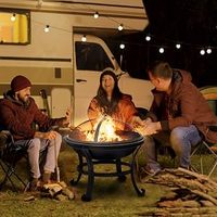 Petite Brasero Classique en Fer pour Brûler du Bois en Extérieur, Idéal pour la Cour et le Camping