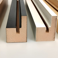 Moulures décoratives en MDF en forme de U, personnalisées en usine, enveloppées de papier, pour cadres photo et calligraphie – Vente en gros
