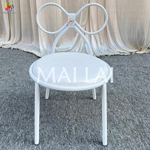 Ghế xếp chồng bằng kim loại cho trẻ em màu trắng, hồng, vàng, xanh nhạt và tím, dùng cho tiệc và sự kiện - Product Image 2