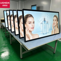 Layar Digital Signage LCD Definisi Tinggi 4K 49/55/65-Inci yang Dipasang di Langit-langit untuk Aula Pameran Bandara dan Lift
