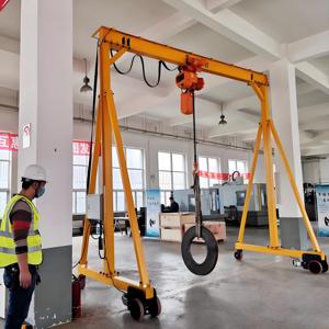 Grue <span class=keywords><strong>portique</strong></span> mobile personnalisée 1T 2T 5T, grue <span class=keywords><strong>portique</strong></span> de levage portable pour entrepôt <span class=keywords><strong>avec</strong></span> palan électrique - Product Image 4
