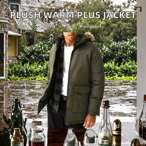 PU Woven Safari <b>Jacket</b> Plus Size Large Lapel Stand Collar Autumn Casual Zipper Front OEM Service for <b>Men</b> - Product Image 2