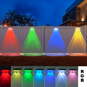 Color Changing <strong>Solar</strong> Fence <strong>Lights</strong> Outdoor IP65 Waterproof Fence Garden Wall <strong>Lights</strong> <strong>for</strong> Outside Backyard Step <strong>Deck</strong> Lighting - Product Image 6