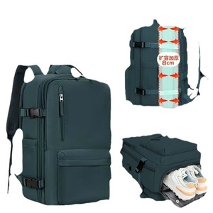 Vigoni <b>Backpack</b> 15 Inches Expansion Capacity Travel <b>Laptop</b> Bag <b>For</b> Men Women Everyday Use Solid Color Peacock Blue - Product Image 5