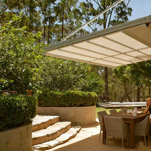 Pérgola Eléctrica Impermeable para Jardín, Toldo Retráctil de Aluminio Telescópico Automático, Techo de PVC para Balcón con Control Remoto - Product Image 2