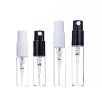 Livraison Rapide Vente Chaude Flacons de Parfum 1ml 2ml 3ml Bouteille Échantillon en Verre 5ml avec Pompe Vaporisateur en Plastique Mini Bouteilles Testeur