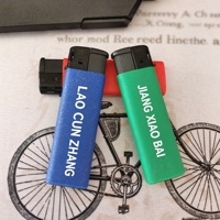 Briquet jetable moderne en plastique, écologique, portable, bleu et jaune, en gros, pour fumeurs, avec logo personnalisé, OEM