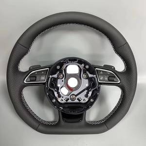 Volant sport de remplacement pour <span class=keywords><strong>Audi</strong></span> S/R Series & A/<span class=keywords><strong>Q</strong></span> Series, cuir/fibre de carbone - Product Image 1
