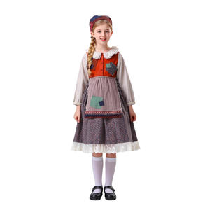 Disfraz de Niña de las Velas de Luolan para Halloween, Disfraz de Película de Televisión, Vestido de Poliéster para Niñas, Delantal, Pañuelo para la Cabeza, Talla 120-150 cm, Drama - Product Image 1