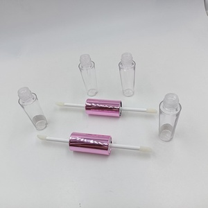 Tube d'huile à lèvres PETG double embout transparent vide avec bouchon en aluminium de 6,5 ml sur chaque côté pour emballage de rouge à lèvres liquide - Product Image 5