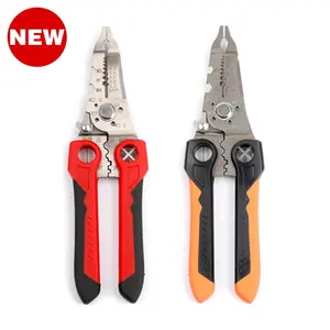 High Quality Cable Crimping Tools Wire Cutter Non-slip PP Handle Wire Stripper Crimping Pliers