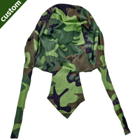 Durag imprimé AOP à rayures étoilées 100% polyester respirant unisexe pour le sport, la pêche, les voyages, le style vintage, la moto, Harley