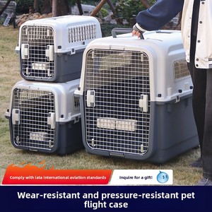 Cage de transport pour animaux de compagnie <span class=keywords><strong>en</strong></span> plastique, portable, pour l'extérieur, 45 <span class=keywords><strong>kg</strong></span>, pour chiens et chats de grande taille, transport à la main, <span class=keywords><strong>bagage</strong></span> à main, voyage, pivotant - Product Image 2