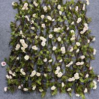 Haie de roses artificielles en bois haute densité de 1,2 m pour la décoration de la vie privée, des cours, des balcons et des jardins