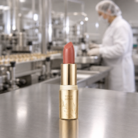 Rouge à lèvres personnalisé en marque blanche OEM ODM, maquillage pour les lèvres, rouge à lèvres mat, texture crémeuse, coffret cadeau de maquillage, couleur personnalisée, vente en gros