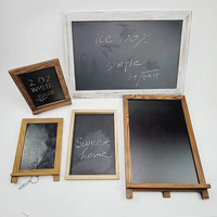Tableau noir de table en bois vintage pour mariage, panneau mémo avec pieds