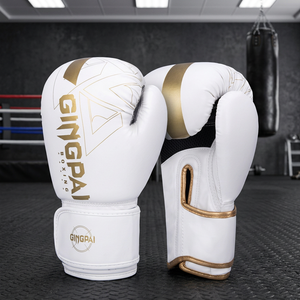 Vente directe d'usine, gants de boxe imperméables en PVC, gants de MMA, design à doigts entiers, fermeture à boucle, poids 12 oz, logo personnalisé - Product Image 3