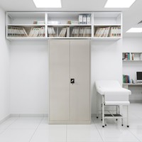 Archivador de Acero Resistente de Doble Puerta con Cerradura y 5 Estantes para Almacenamiento de Archivos Fiscales y Libros de Contabilidad para Firmas Contabiles