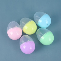 Capsules colorées détachables 42 * 60 mm, mini-coquilles d'œuf transparentes en plastique, coquilles d'œuf colorées de Pâques, œufs pour distributeur automatique pour enfants