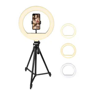 Led Selfie Phone Case Tripod Stand phone Rings Big Pink 360 Cat Large Mini Camera Cell Flexible 12-inch Ring Light