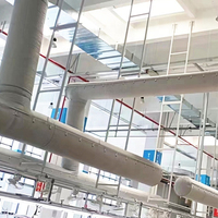 Système de ventilation textile pour conduits d'air industriels, idéal pour les ateliers de fabrication de batteries automobiles