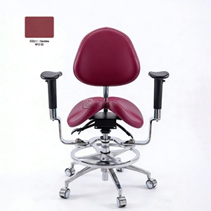 Tabouret <span class=keywords><strong>de</strong></span> dentiste pivotant ergonomique <span class=keywords><strong>de</strong></span> luxe <span class=keywords><strong>de</strong></span> haute qualité Lexison PRHF-SC001 <span class=keywords><strong>avec</strong></span> <span class=keywords><strong>dossier</strong></span> réglable pour clinique dentaire - Product Image 6