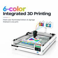 Imprimante 3D AD-F6 Pro 6 couleurs pour lettres publicitaires, lettres en relief, enseignes lumineuses, machine d'impression pour petites entreprises