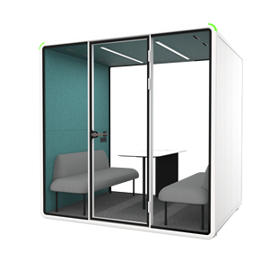 Office Pod Sound Isolation 4 Person Work Booth Large Movable Privacy Office Pod For Corporate Office Space - Product Image 6