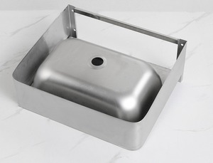 Évier rectangulaire mural en acier inoxydable, finition brossée, 12 L de capacité, certifié NSF, design industriel - Product Image 5
