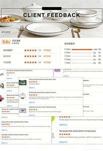 Plato de Melamina Ecológico Personalizado Irrompible para Servir Filetes en Restaurantes, Apto para <span class=keywords><strong>Lavavajillas</strong></span> y No Tóxico - Product Image 6