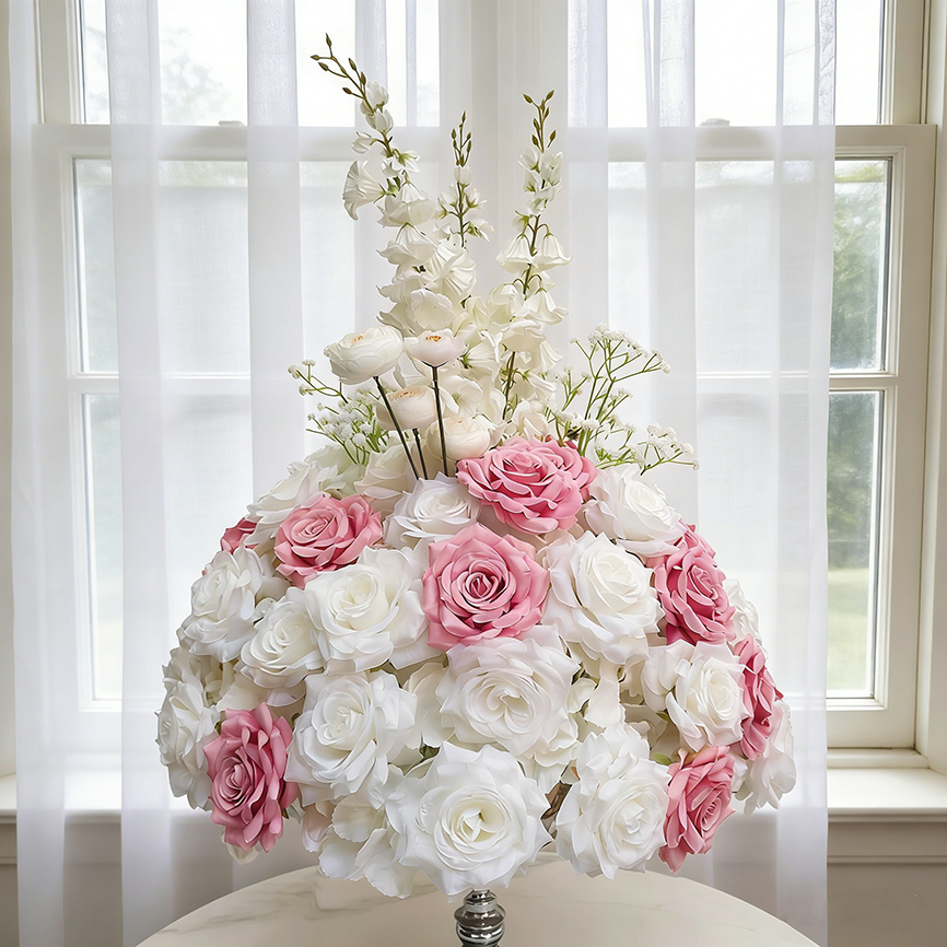 Rose et blanc